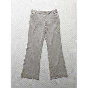 Gap Perfect Trouser Natural Beige Oatmeal Linen Blend Bootcut Pants Women's 4R